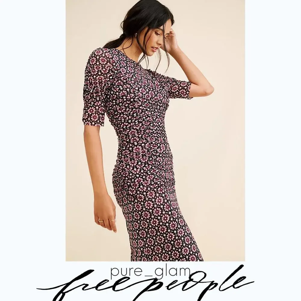 Free People floral midi dress